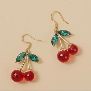 🌟Host Pick!!🌟NWT Fashion Cherry Drop Earrings.